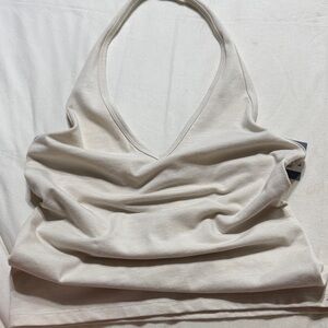 Target Cream Halter Neck Top